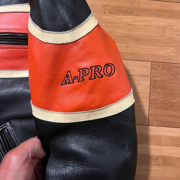 American Pro Italian leather Ladies Motorcycle Jacket - Picture 4 of 7